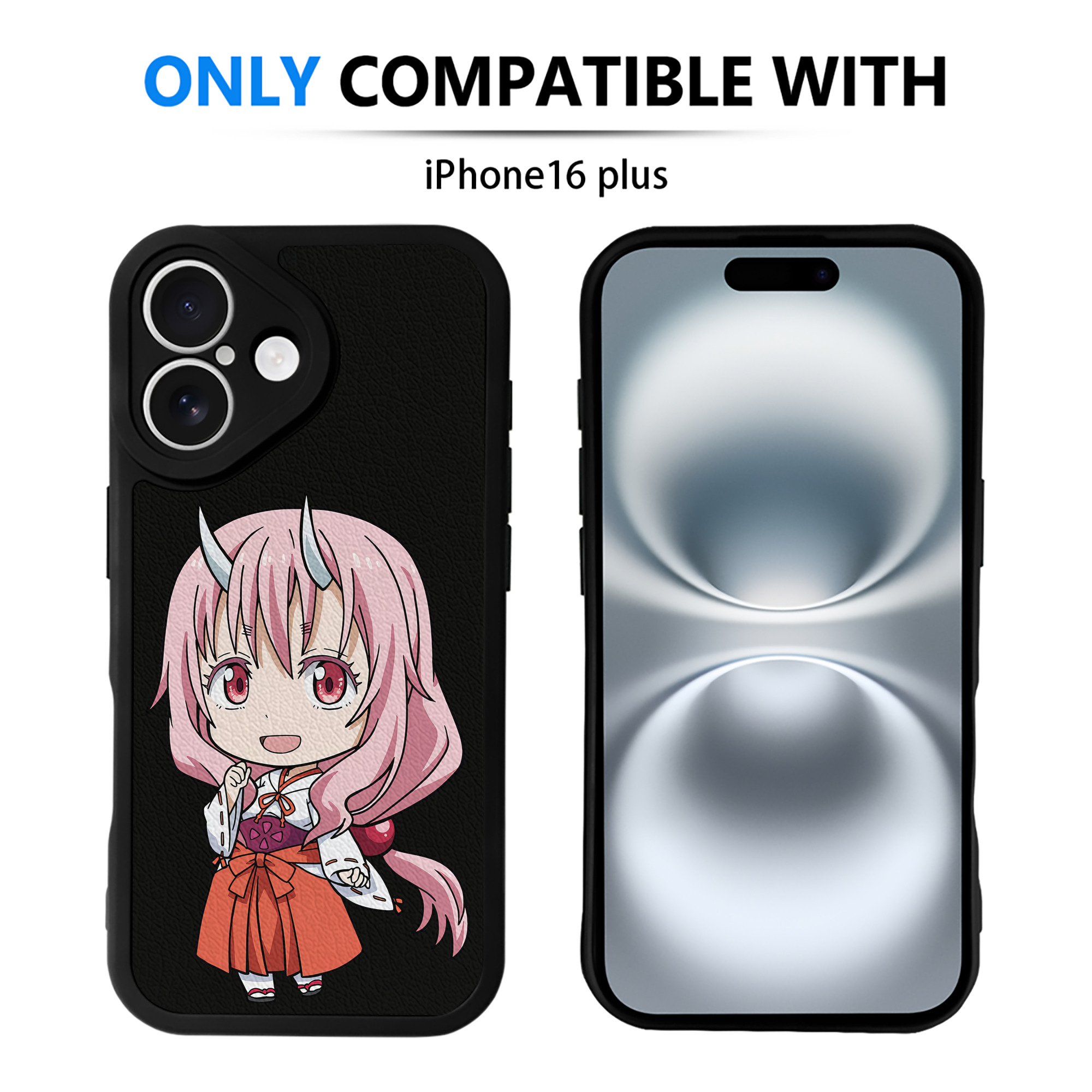 （画像用） 転スラ Regarding Reincarnated to Slime 【iPhone 16シリーズ対応】シリコンスマホケース（レザー調） 材質：シリコン
